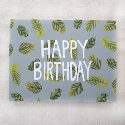 Biglietto di compleanno con palme per la vendita all'ingrosso da parte di Everbloom Paper