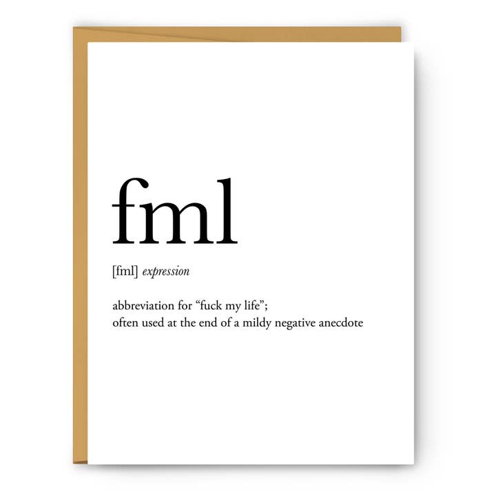 Footnotes - Wholesale Everyday Greeting Card - FML Definition - Everyday Card