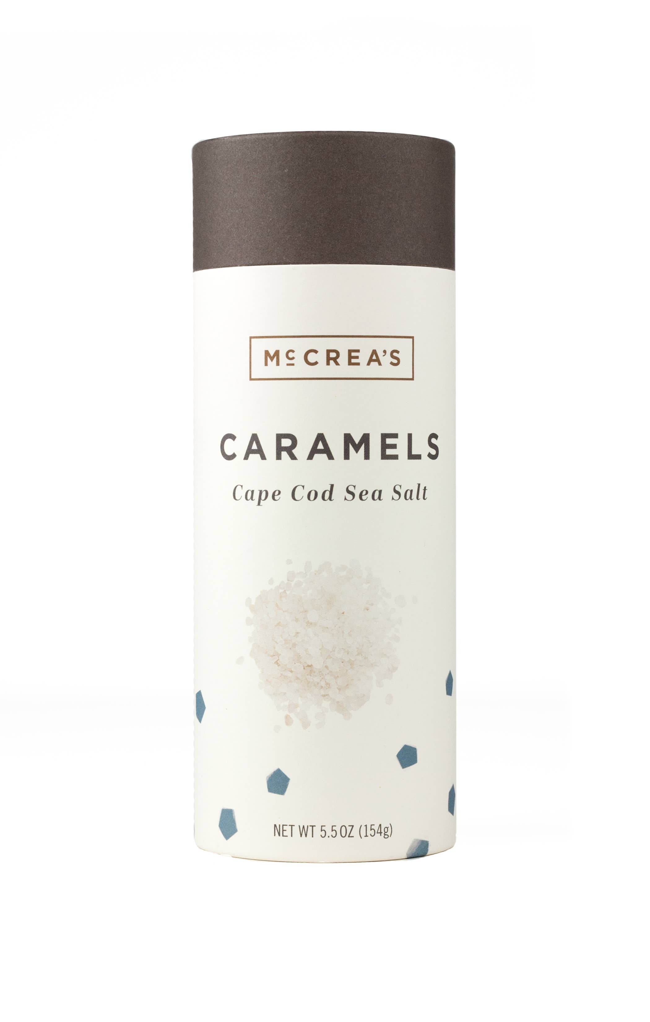 McCrea's Candies - Wholesale Caramel - Caramels Tall Tube - Cape Cod Sea Salt (6 per case)1