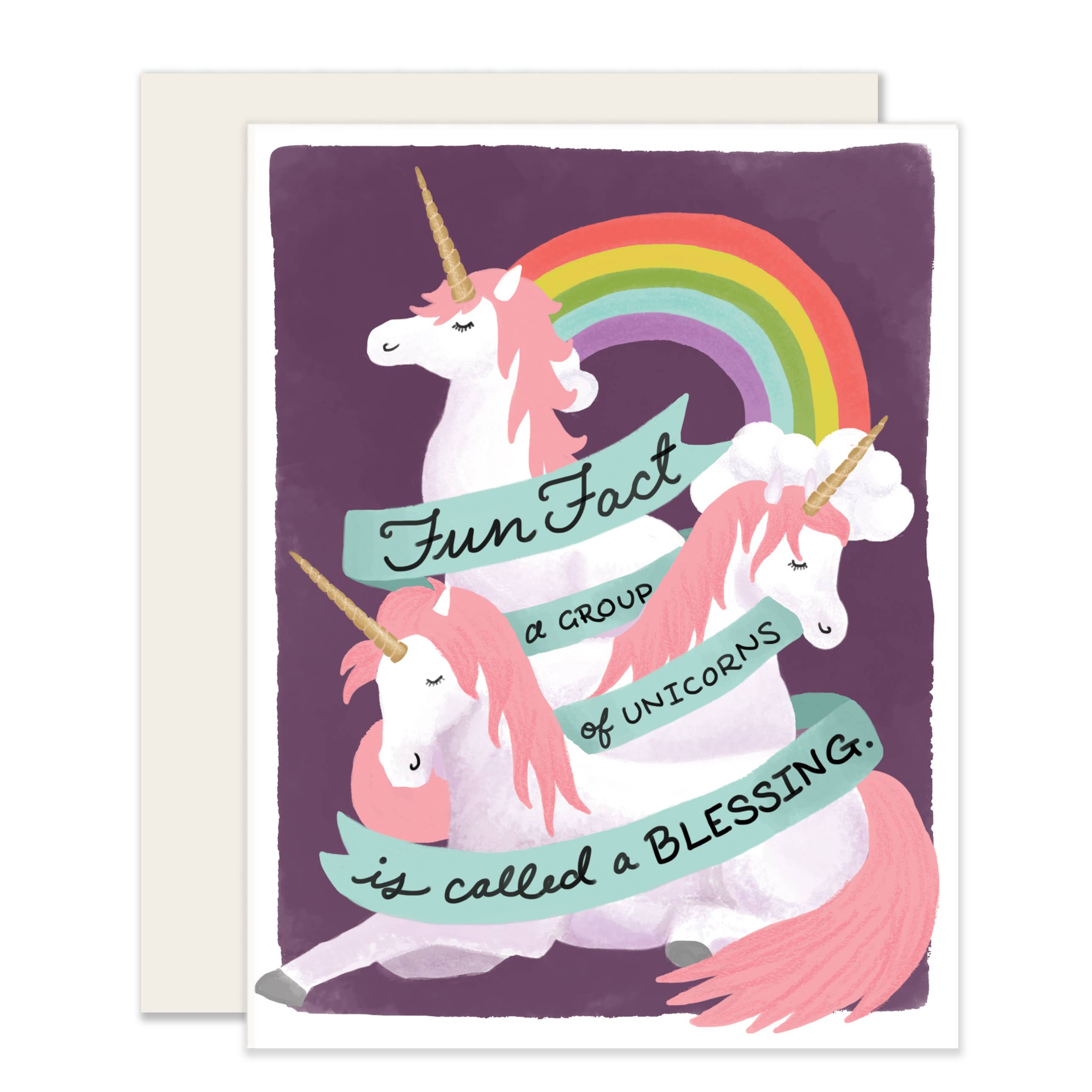 Slightly Stationery - Wholesale Birthday Card - Unicorn Blessing0