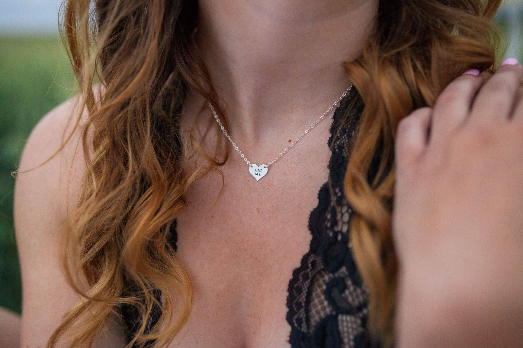 Salt and Sparkle - Wholesale Pendant/Charm Necklace - Crystal Heart Necklace with Stamped Star of David4