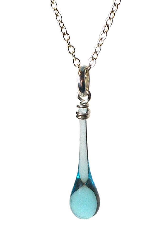 Sundrop Jewelry - Wholesale Pendant/Charm Necklace - Maressa Glass Teardrop Pendant Necklace7
