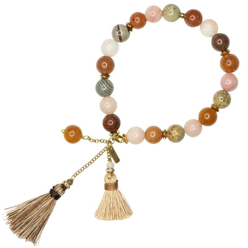 Marquet – wholesale Beaded bracelet – Mia Mala-style Stretch Bracelet with Authentic Stones5