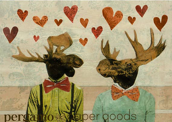 Pergamo Paper Goods - Wholesale Love Card - Love Moose Card - Valentine's Day1