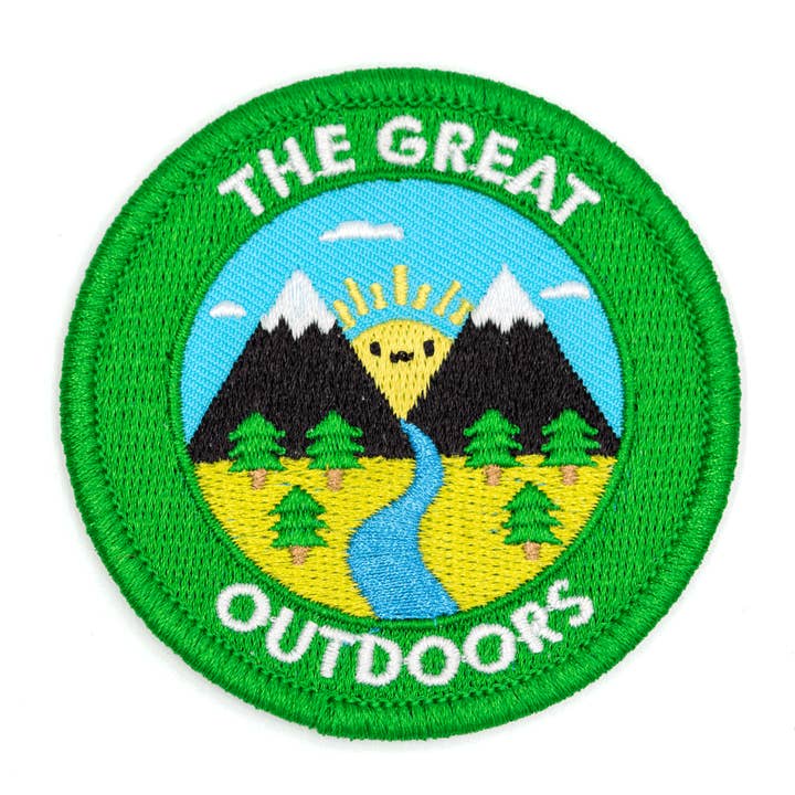 The Great Outdoors Embroidered Iron-On Patch for wholesale by These Are Things
