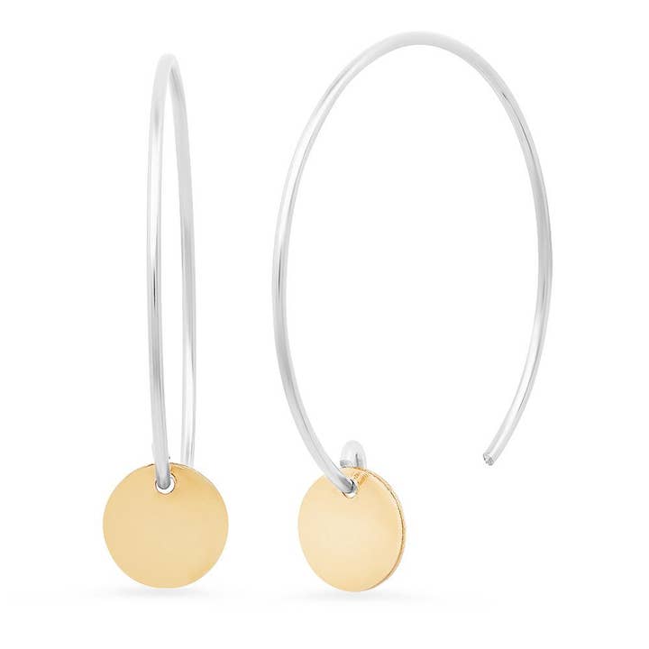 Hand Fabricated Sterling Hoops med Charms för wholesale av Jessica Elliot Jewelry