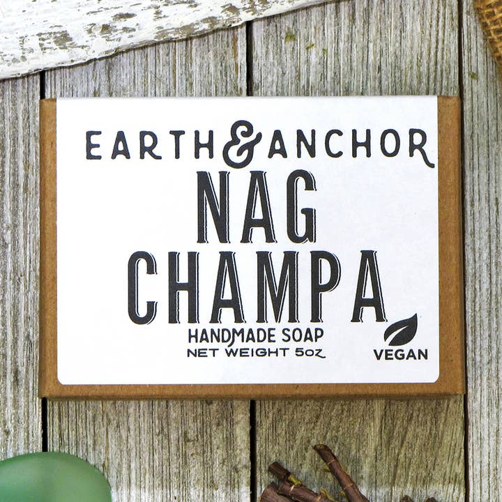 Nag Champa Handcrafted Vegan Soap for wholesale by Earth & Anchor Soap Co.