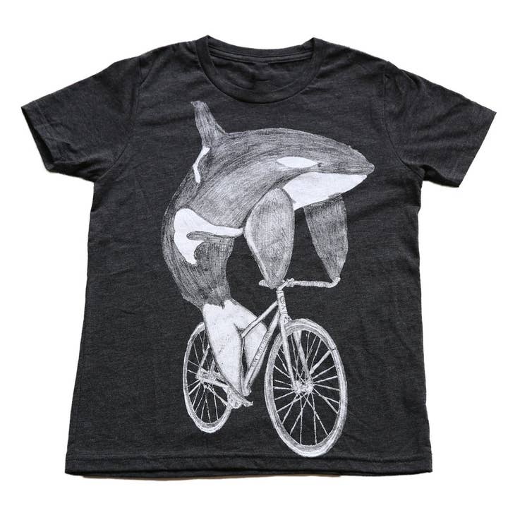Tri Black Ocra On A Bicycle Children's Tee for wholesale on Faire