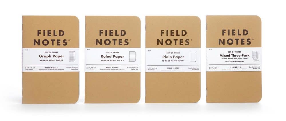 Field Notes - Vente Cahiers - Lot de 3 paquets Kraft1