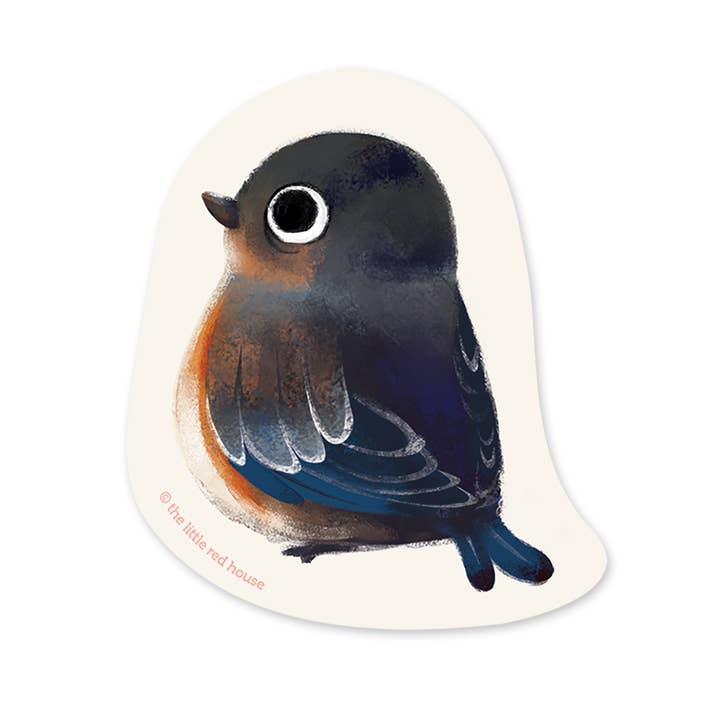 Eastern Bluebird Vinyl Sticker for wholesale by The Little Red House