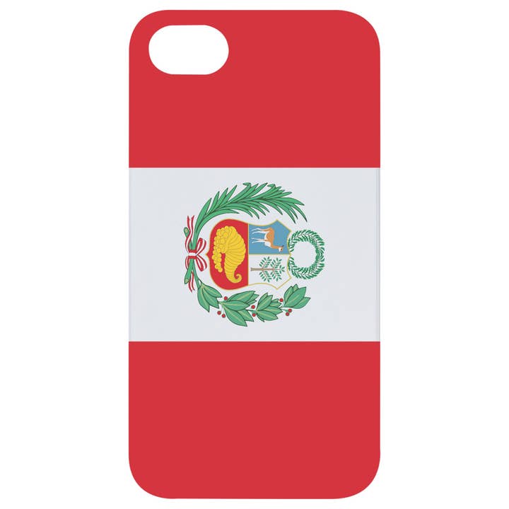White Coated Rose Wood - Flag Peru UV Color Printed for wholesale by OTTO CASE