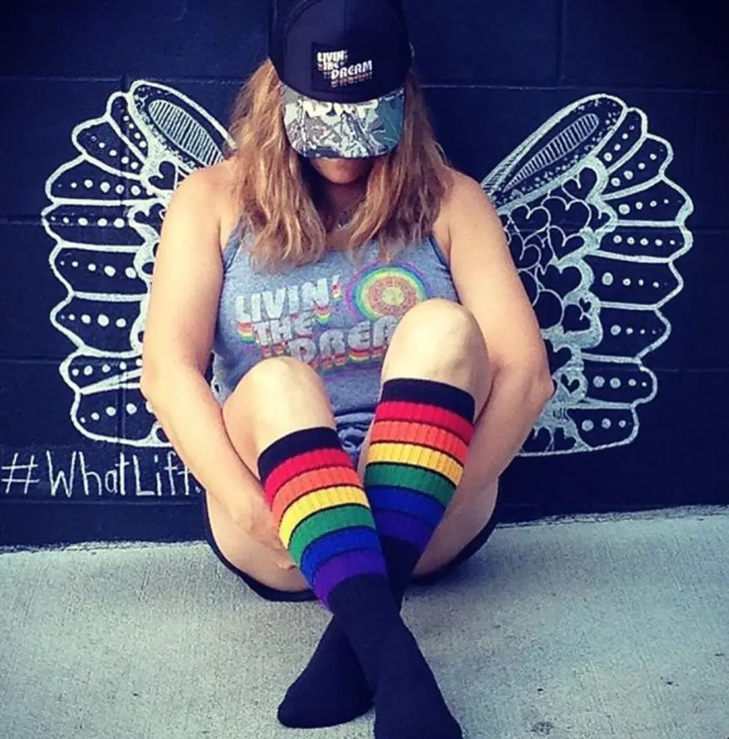 Pride Socks - Wholesale Socks - Women's - Knee High Tube Socks- Glow3