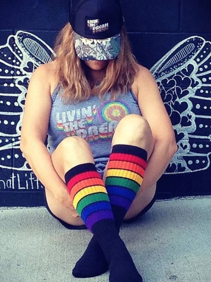 Pride Socks - Wholesale Socks - Women's - Knee High Tube Socks- Glow3