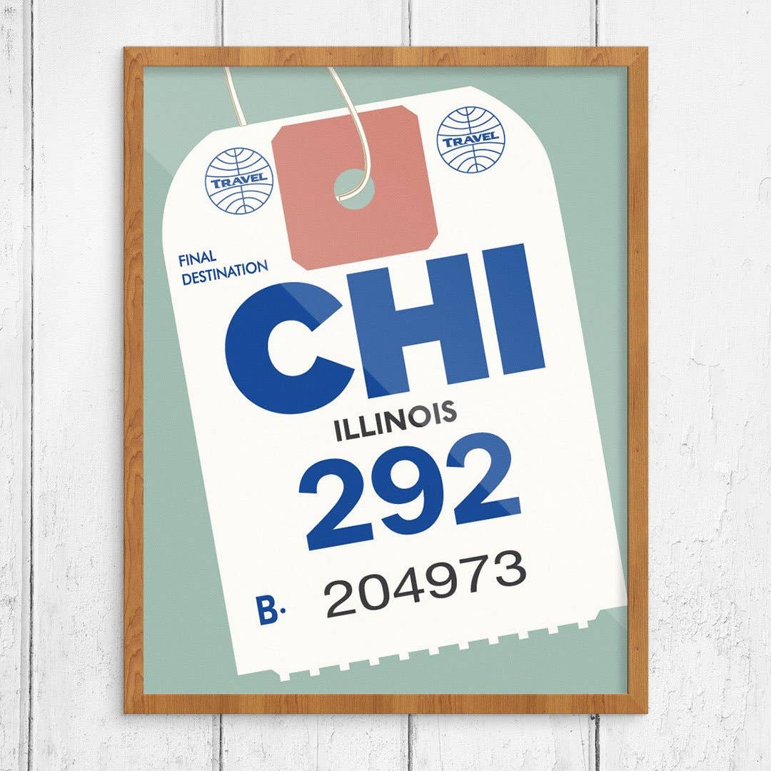 Fridgedoor - Wholesale Magnet - 2.5'' x 3.5'' Chicago Luggage Tag Magnet0