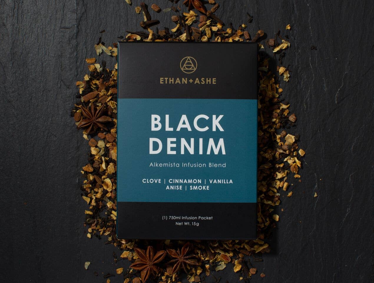Ethan+Ashe - Wholesale Cocktail Mix/Syrup - Black Denim Infusion Blend (6-pack display)3
