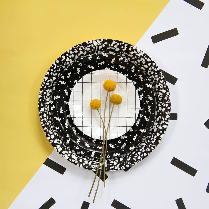 BASH Party Goods - Wholesale Dinner Plate - Art School Speckle Large Plates - Black1