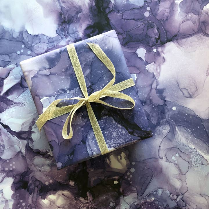 Deep Purple Gift Wrap | Single Sheet for wholesale by Wild Ink Press