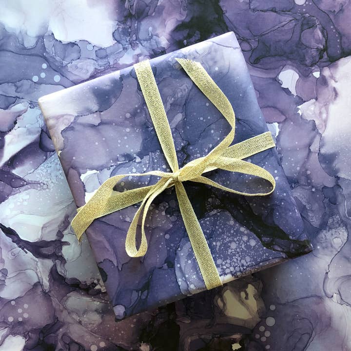 Wild Ink Press - Wholesale Flat Wrap - Deep Purple Gift Wrap | Single Sheet