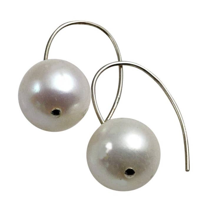 Boucles d'oreilles Simple Perle d'Ivoire pour la vente par Delisch Jewelry & Accessories