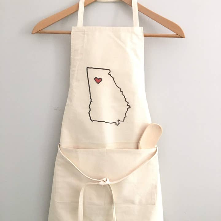 Schürze - Georgia mit Atlanta-Herz für den Großhandel von Things UnCommon