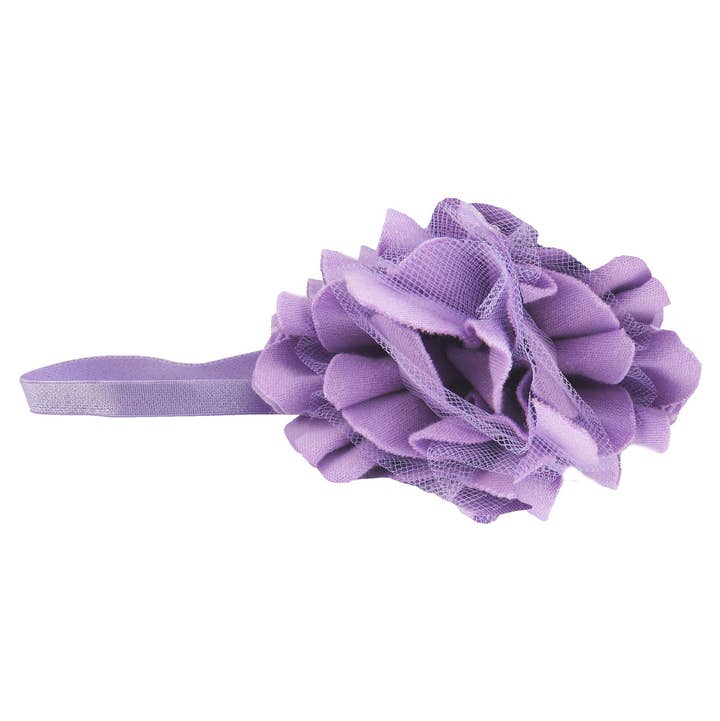Lemon Loves Lime - Wholesale Fashion Headband - Baby - LAYETTE BASIC-Sheer Lilac Rose Headband0