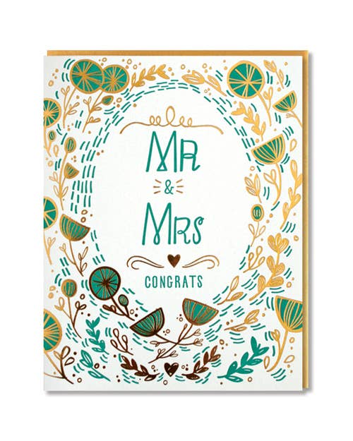 Paper Parasol Press - Wholesale Wedding Card - Mr & Mrs Card1