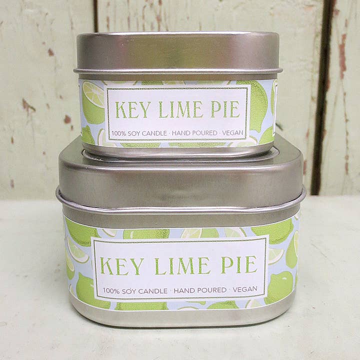 Key Lime Pie Soy Candle in Small Tin - Florida for wholesale by Green Daffodil Bath & Body