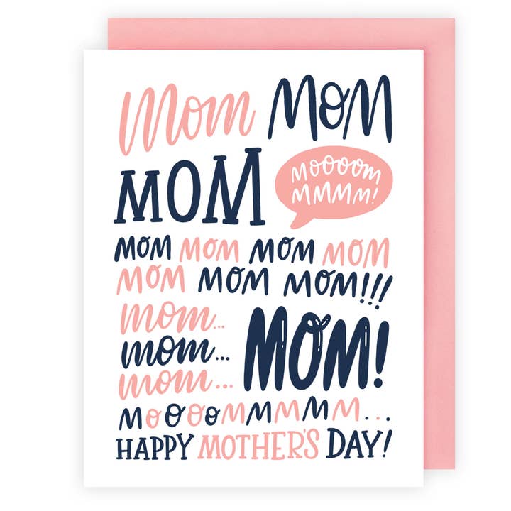 Offbeat Paper Co. - Wholesale Mother's Day Card - Mom Mom Mom