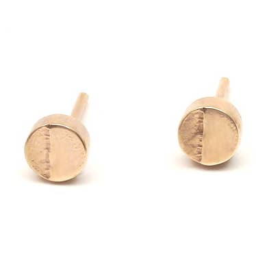 Half Moon Earrings Solid Gold for wholesale by Gina Rios Jewelry