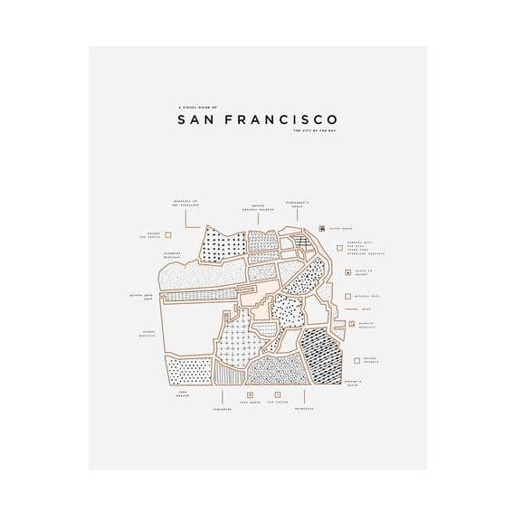 San Francisco Map Print for wholesale by 42 Pressed