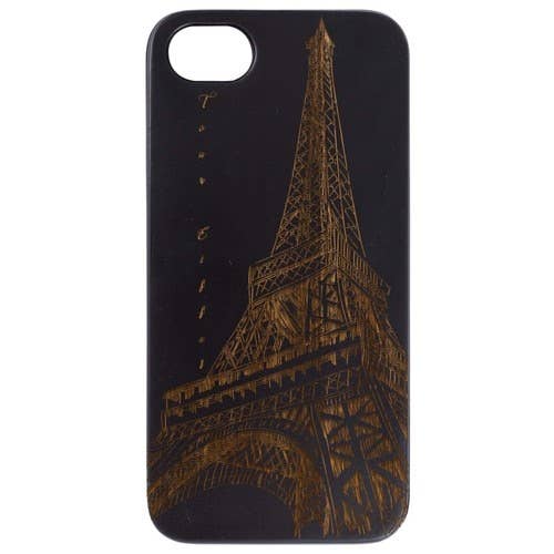 Black Coated Bamboo Wood - Eiffel Tower Engraved for wholesale by OTTO CASE