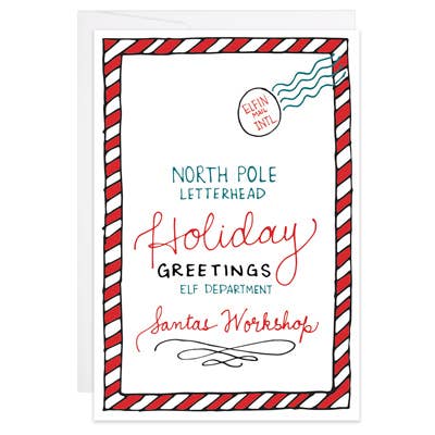 Elfin Mail - Enclosure Card - Christmas Card for wholesale by 9th Letter Press