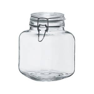 Amici Home Kitchen Supplies Glass Canister, Metal Lid For Kitchen