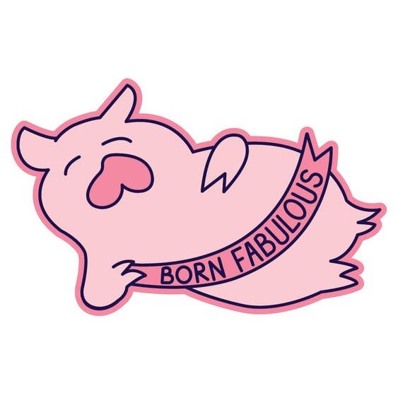 Born Fab Stickers for wholesale by Studio Smalls