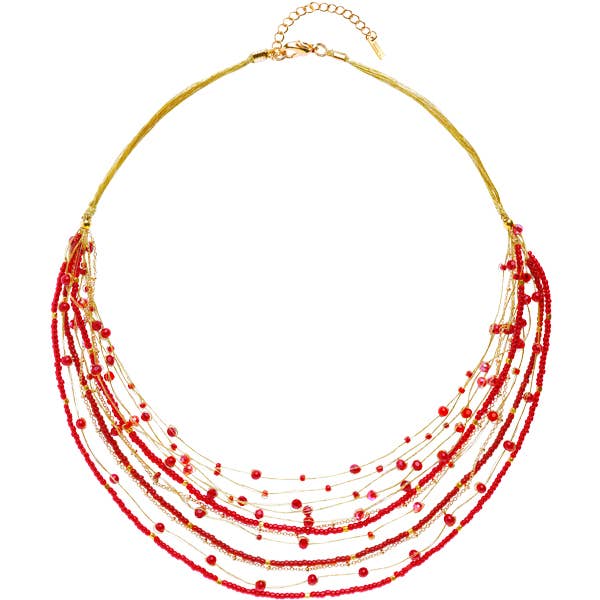 Marquet – Großhandel Perlenkette – Faire Trade-Halskette mit Perlen, mehrsträngig, schwimmend1