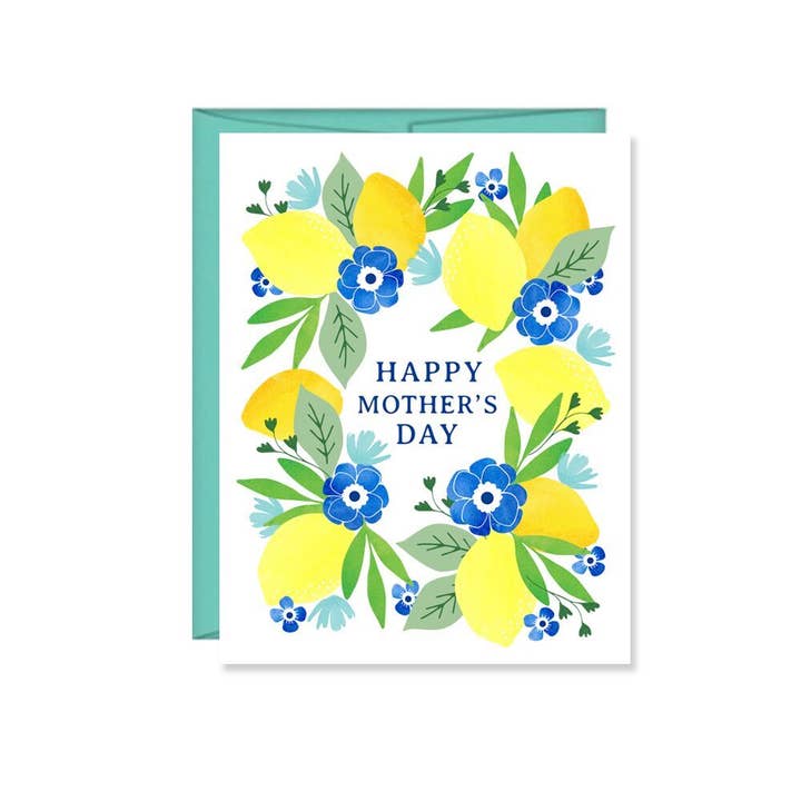 Happy Mother's Day Lemons Card for wholesale by Pen & Paint