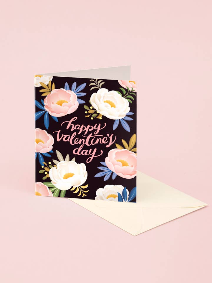 Carte de Saint-Valentin Pivoine pour la vente par Clap Clap