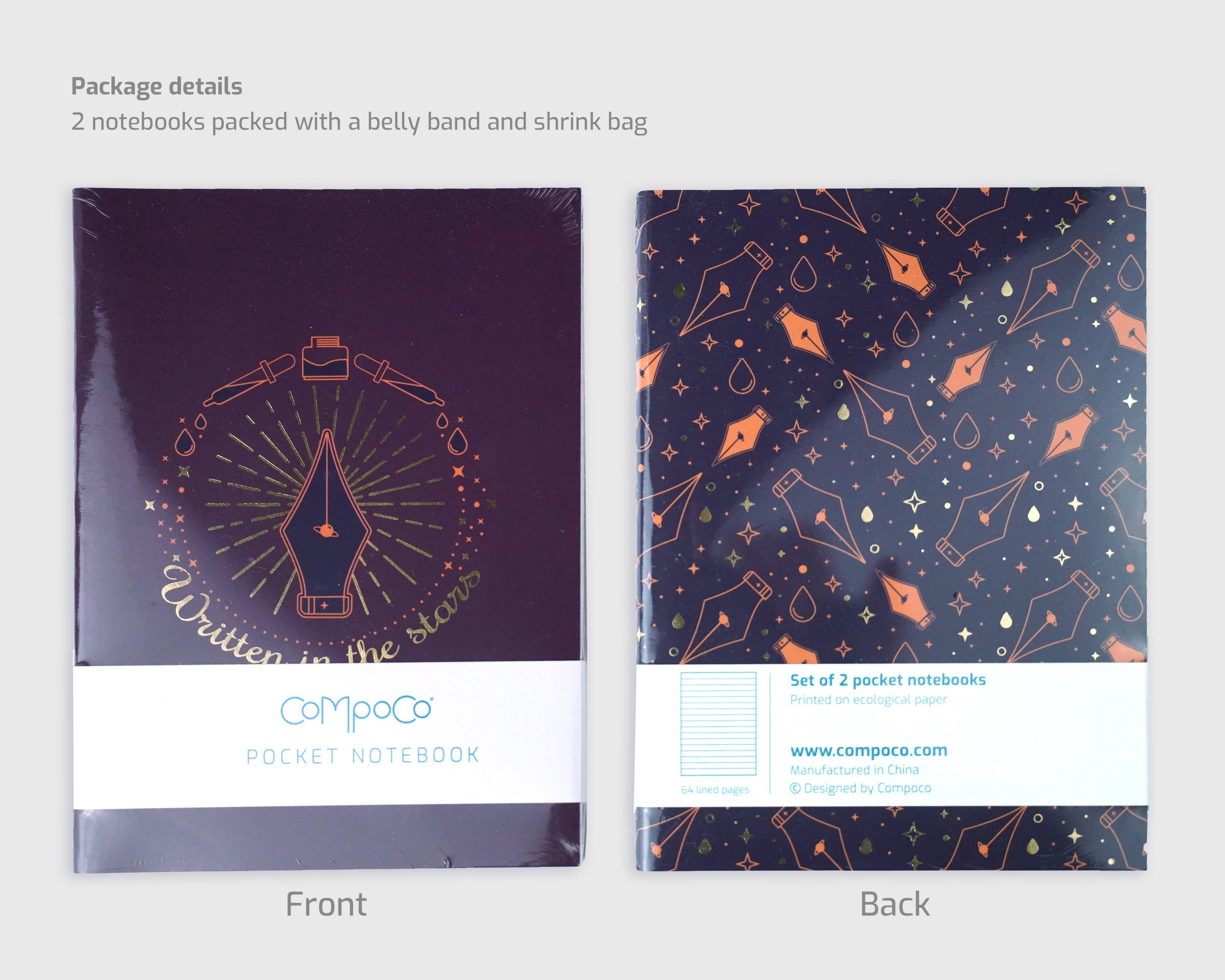 Compoco - Wholesale Notebook - Written In The Stars Pocket Notebook Set1