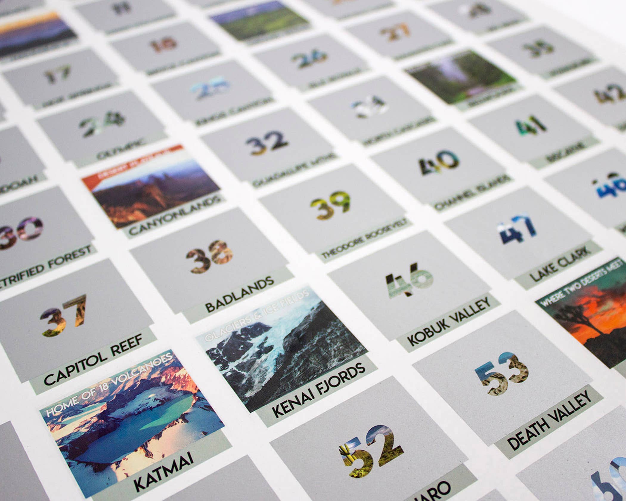 Cascadia Modern - Wholesale Poster - National Parks Scratch-Off Poster1