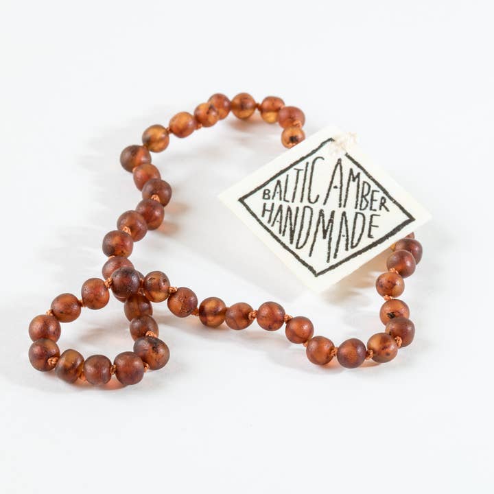 CanyonLeaf - Wholesale Beaded/Pearl Necklace - Adult: Raw Cognac Baltic Sea Amber || Brown Beaded Necklace1