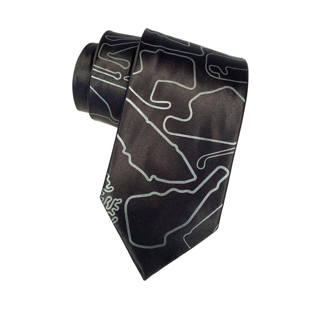 Cyberoptix Tie Lab - Wholesale Necktie - Men's - Race Track Maps Necktie0