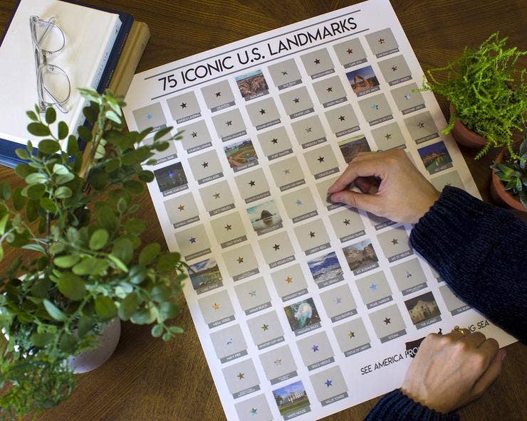 Cascadia Modern - Wholesale Poster - Iconic US Landmarks Scratch-Off Poster7