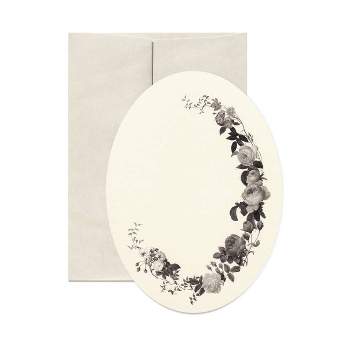 Dark Roses Oval Card for wholesale by Open Sea