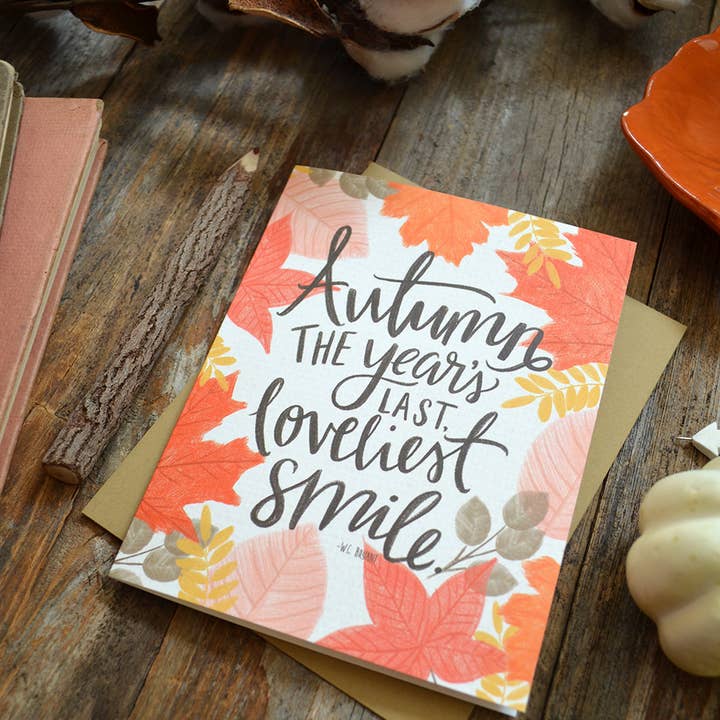 Pen & Paint - Wholesale Season's Greetings Card - Greeting Card, Autumn, Seasonal, Autumn Smile, Fall Card1