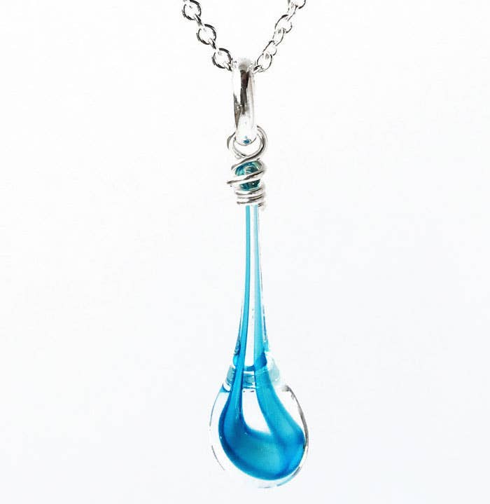 Sundrop Jewelry - Wholesale Pendant/Charm Necklace - Maressa Glass Teardrop Pendant Necklace19