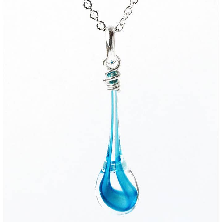 Sundrop Jewelry - Vente Colliers à pendentif - Collier avec pendentif en forme de larme en verre Maressa19