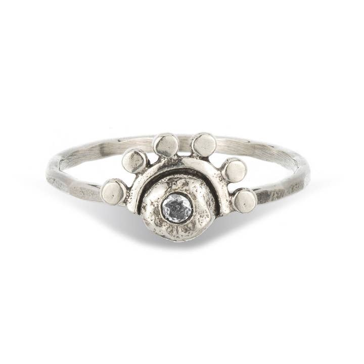 Bague empilable en argent Sterling Oriana pour la vente par Amanda K Lockrow