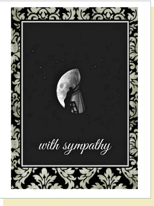 Sympathy Moon Card for wholesale by Ümlaut Brooklyn