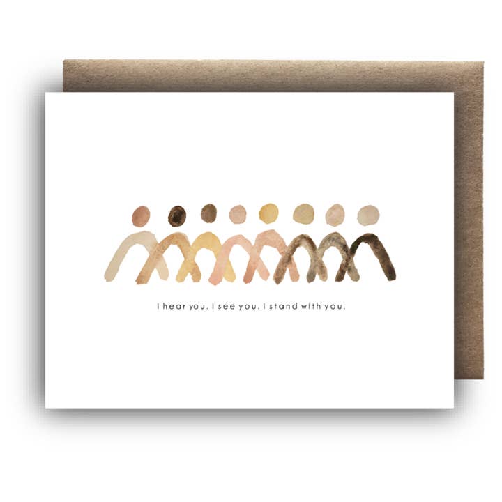Maija Rebecca Hand Drawn - Wholesale Love Card - Standing Together