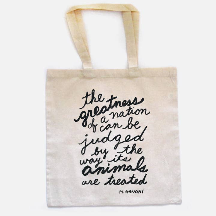 Animal Society (Gandhi): Borsa per la vendita all'ingrosso da parte di Megan Lee Designs